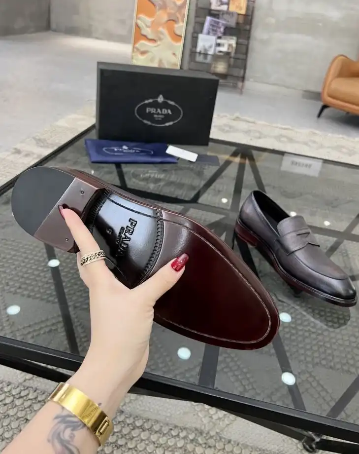 hype Prada Leather Shoes