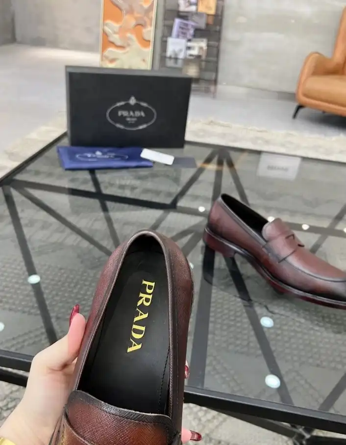 hype Prada Leather Shoes