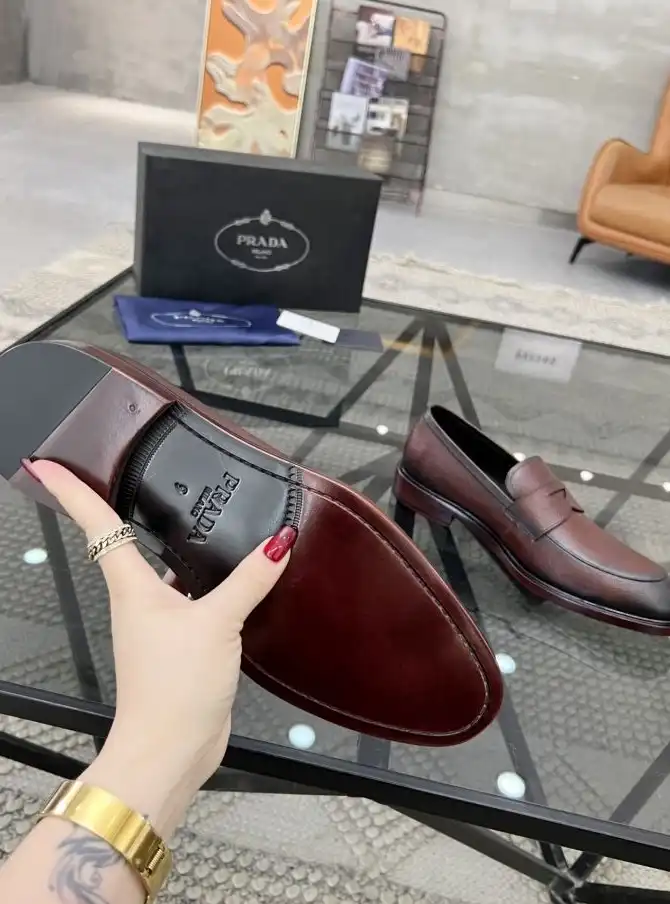 hype Prada Leather Shoes