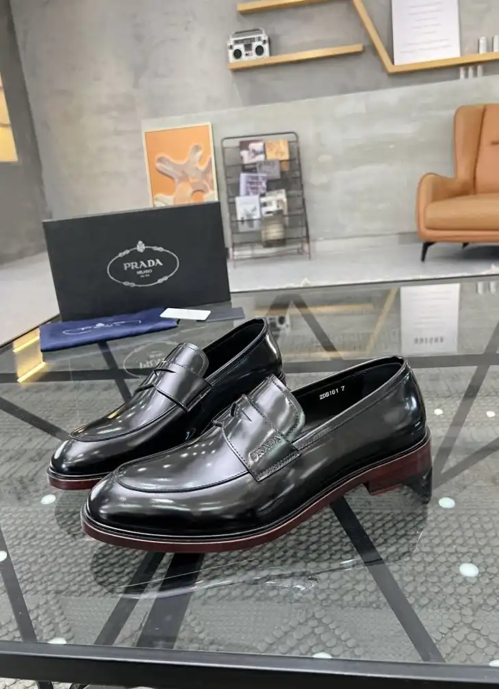 hype Prada Leather Shoes