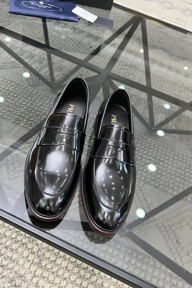 hype Prada Leather Shoes