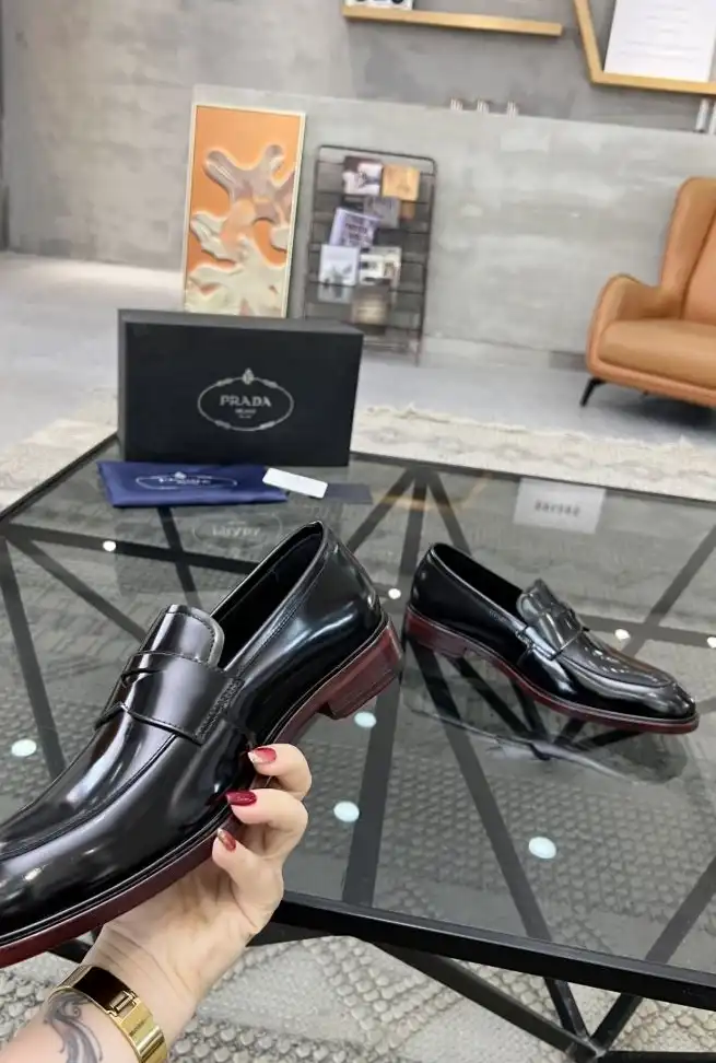 hype Prada Leather Shoes