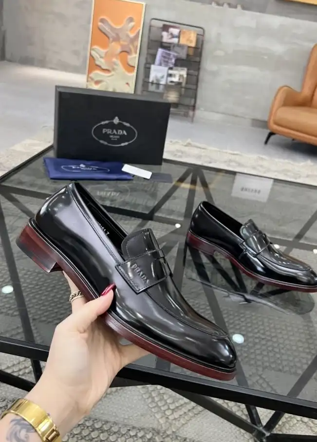 hype Prada Leather Shoes