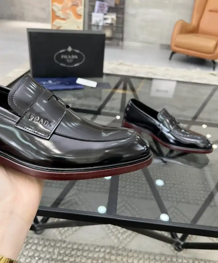 hype Prada Leather Shoes