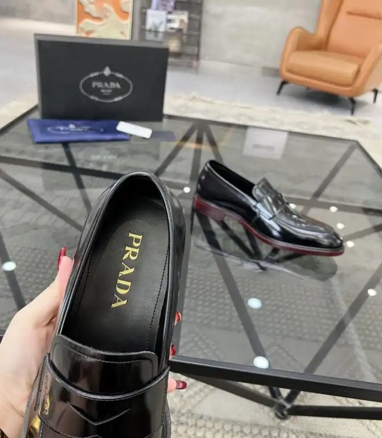 hype Prada Leather Shoes