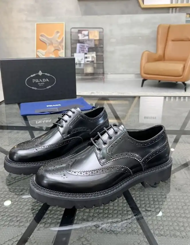 hype Prada Leather Shoes