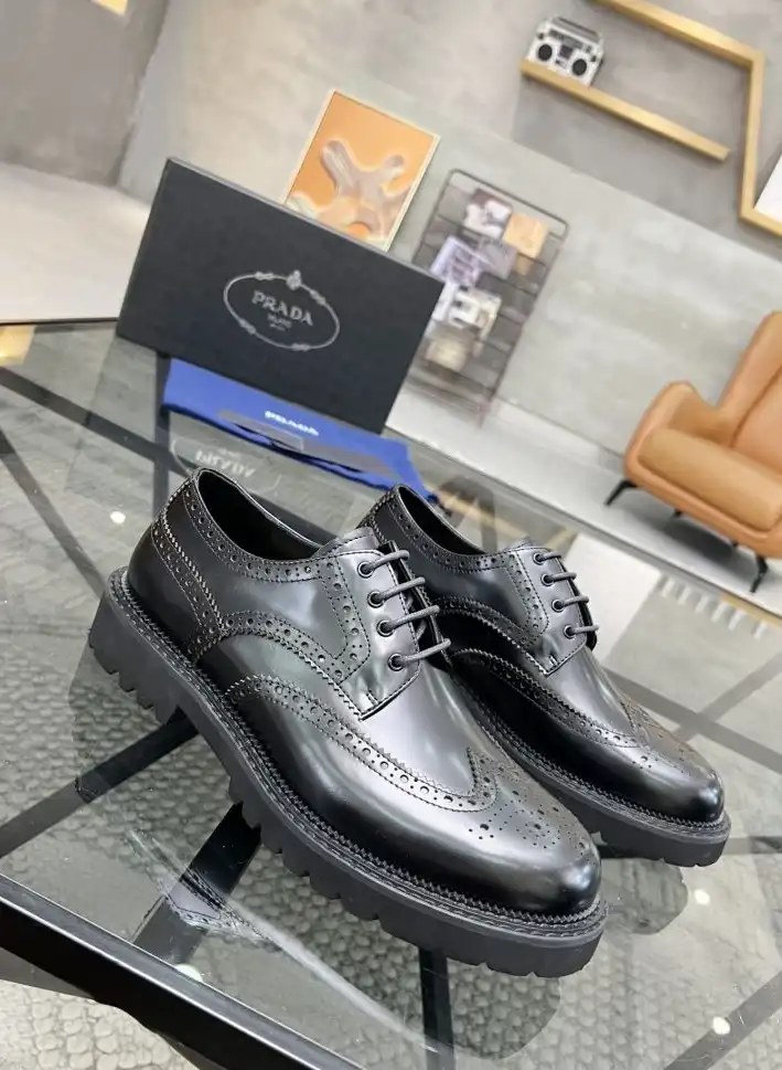 hype Prada Leather Shoes