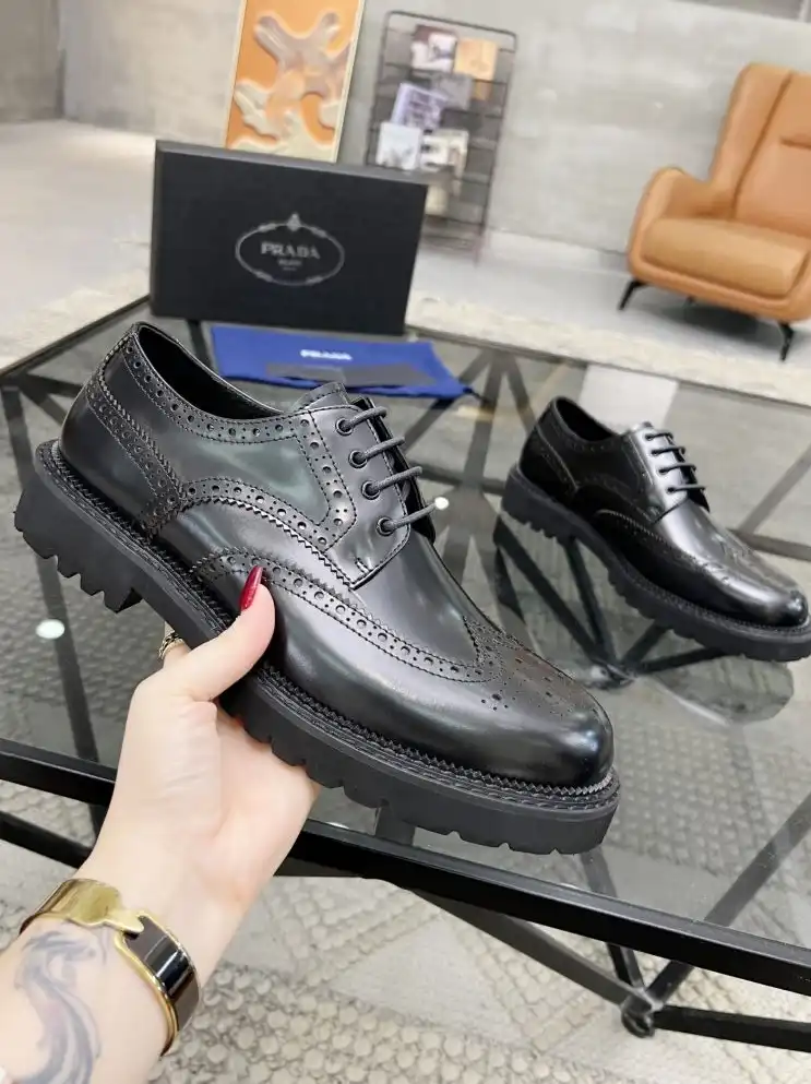 hype Prada Leather Shoes