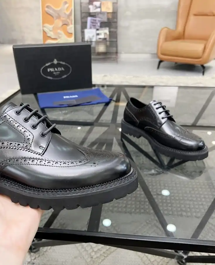 hype Prada Leather Shoes