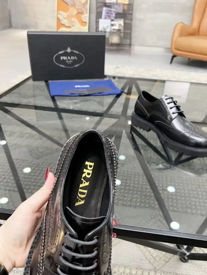 hype Prada Leather Shoes