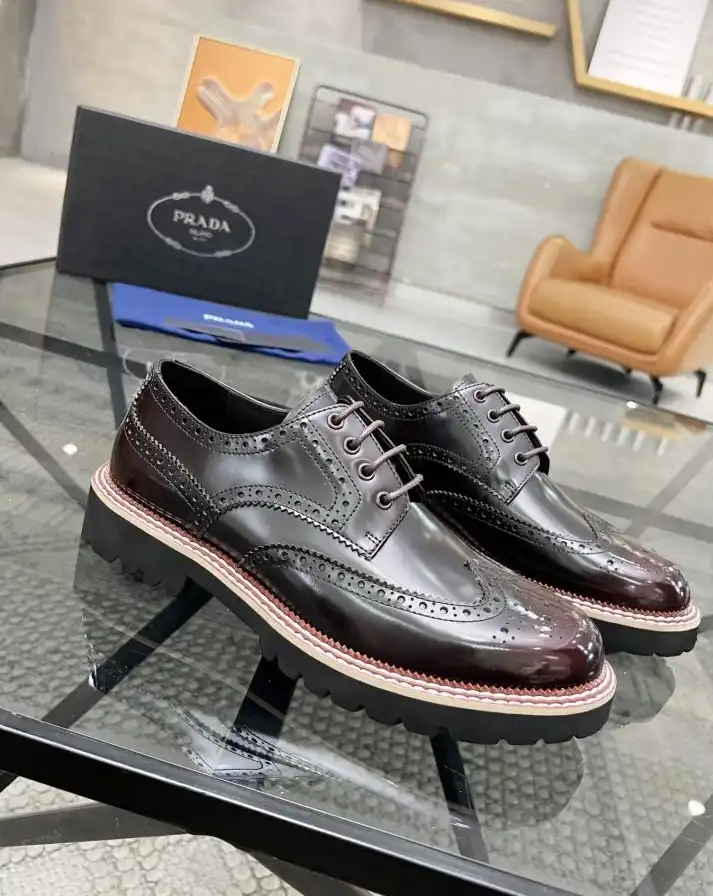 hype Prada Leather Shoes