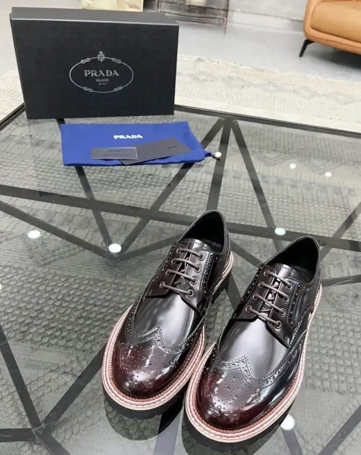 hype Prada Leather Shoes