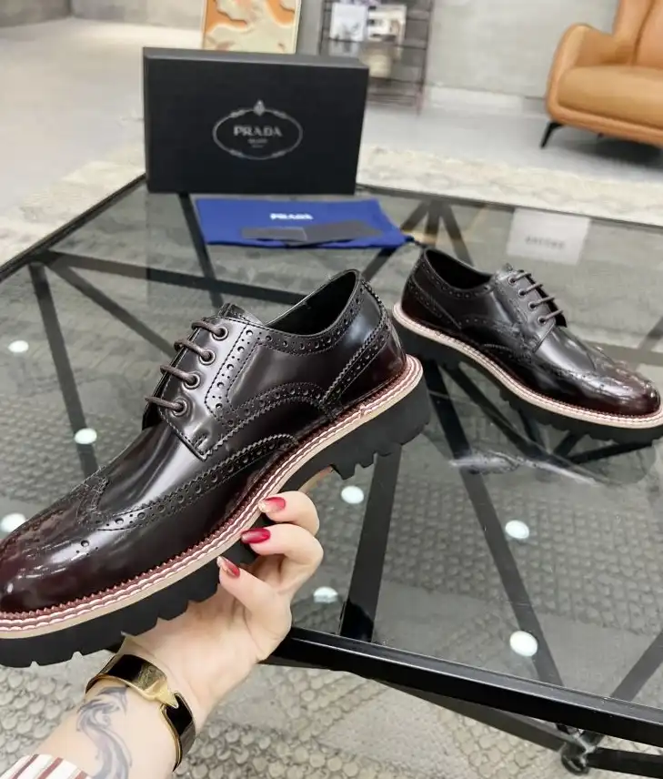 hype Prada Leather Shoes