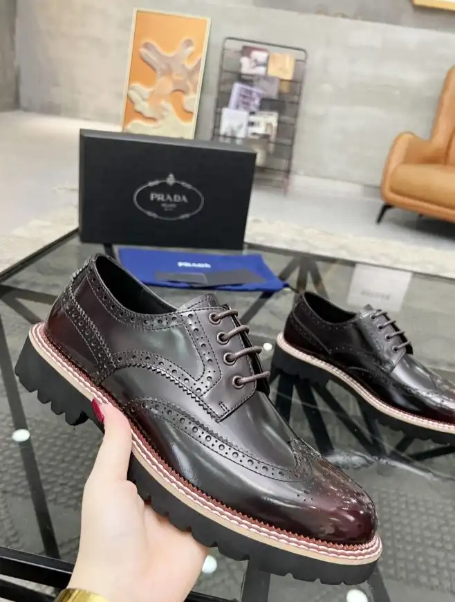 hype Prada Leather Shoes