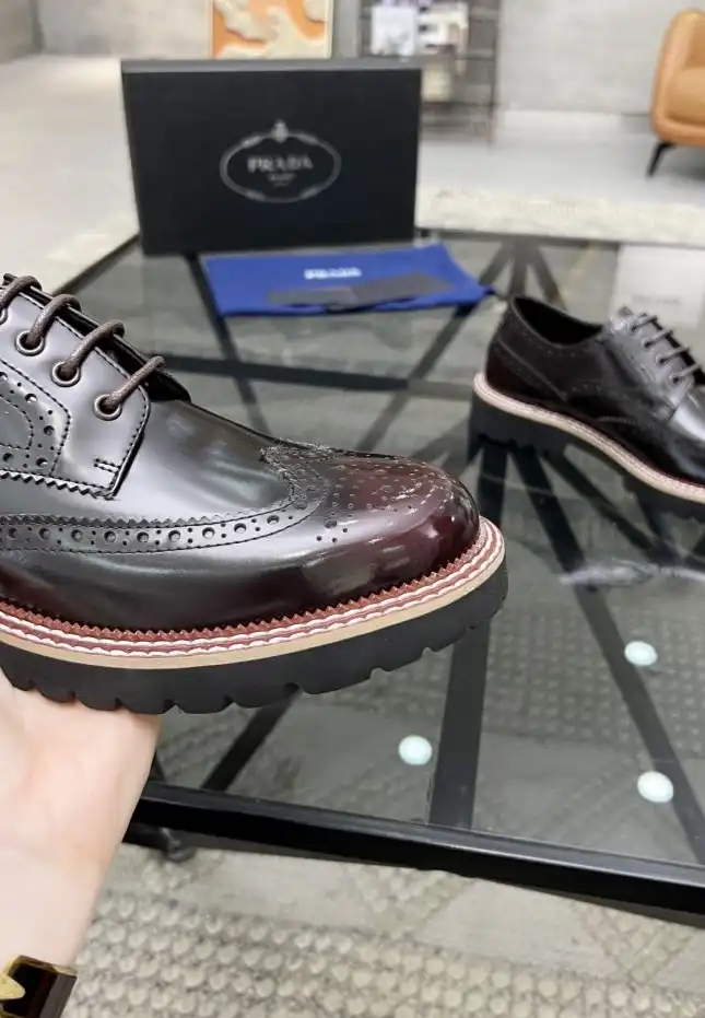 hype Prada Leather Shoes