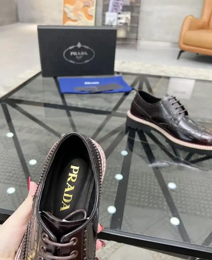 hype Prada Leather Shoes