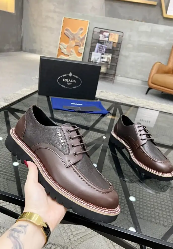 hype Prada Leather Shoes