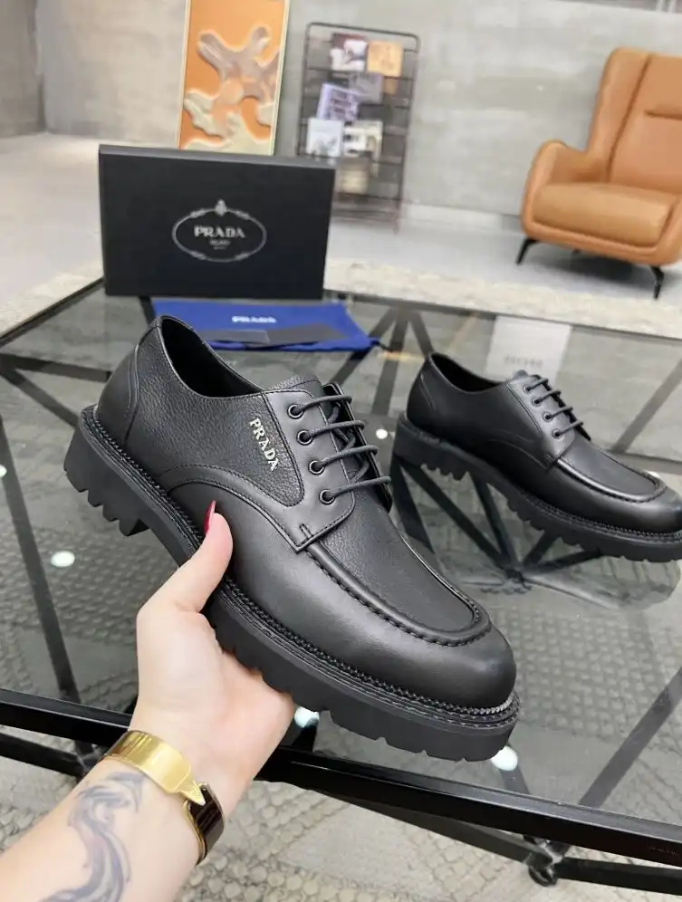 hype Prada Leather Shoes