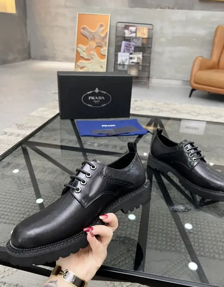 hype Prada Leather Shoes