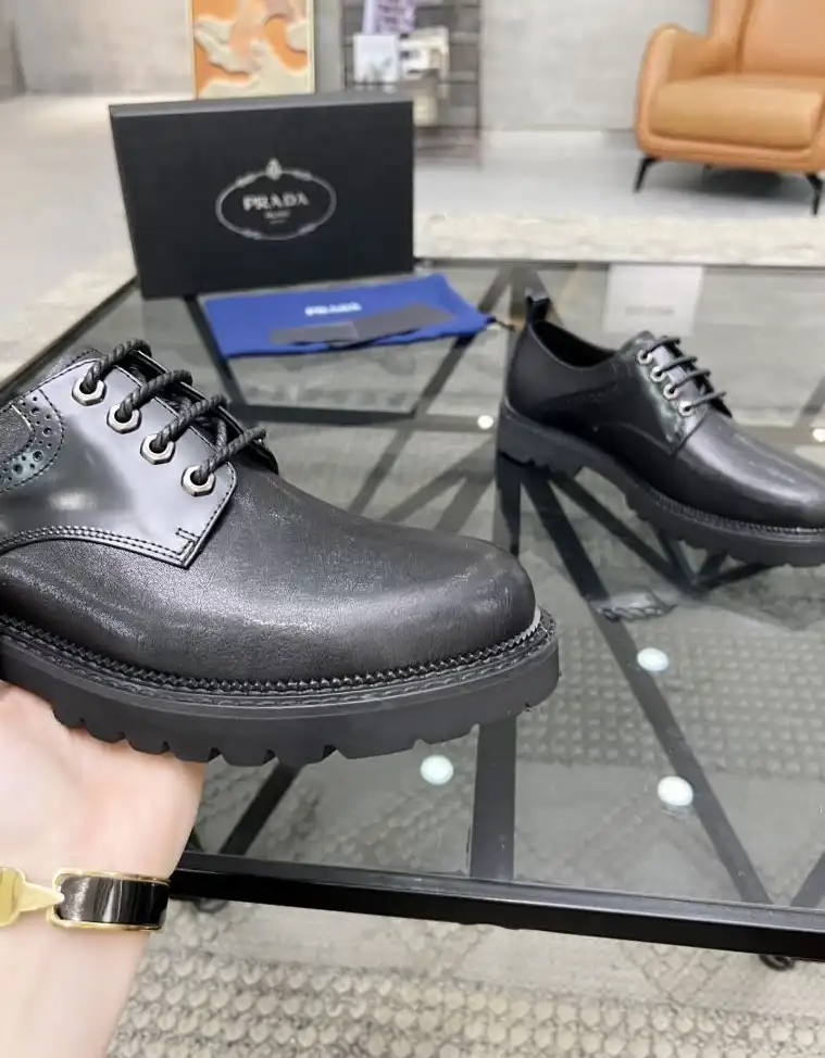 hype Prada Leather Shoes