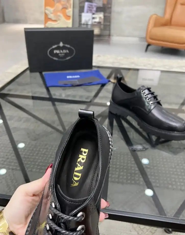 hype Prada Leather Shoes