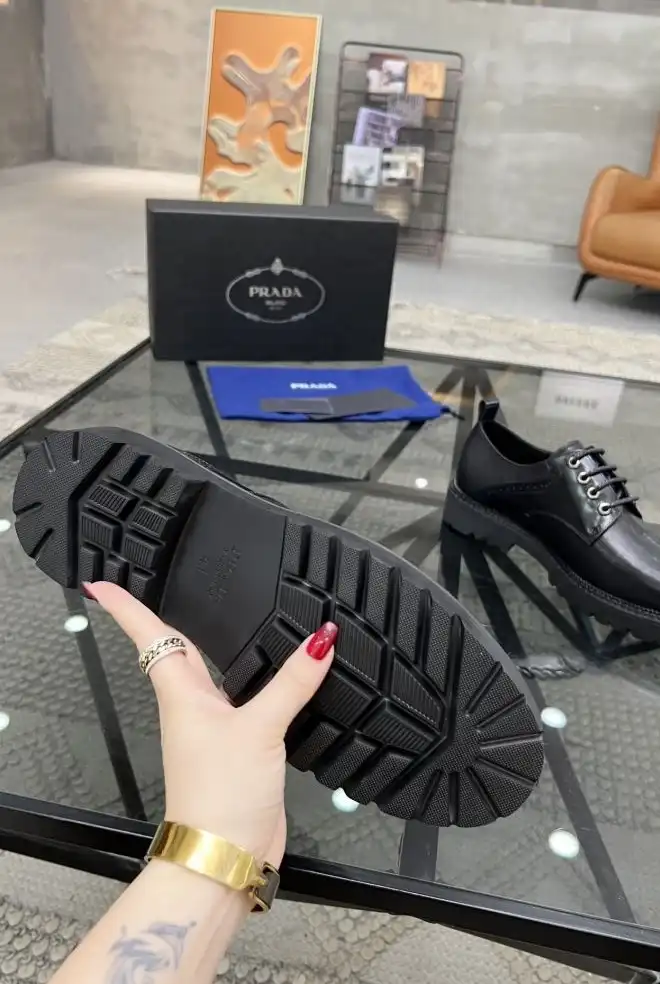 hype Prada Leather Shoes