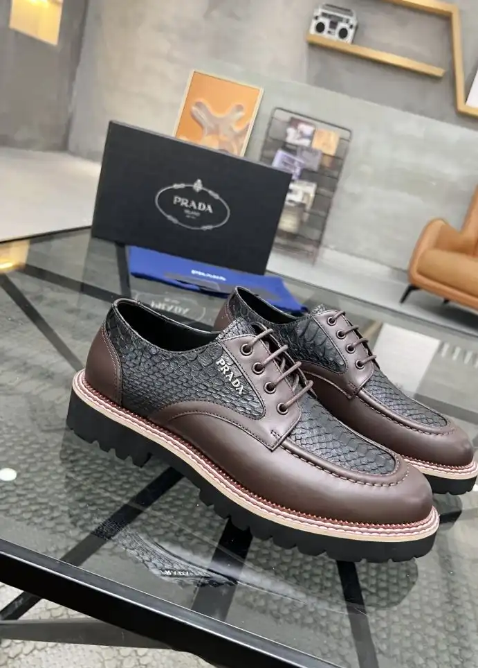 hype Prada Leather Shoes