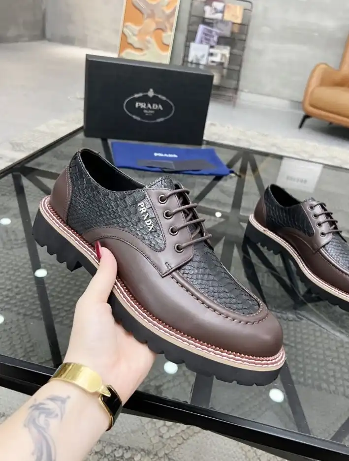 hype Prada Leather Shoes