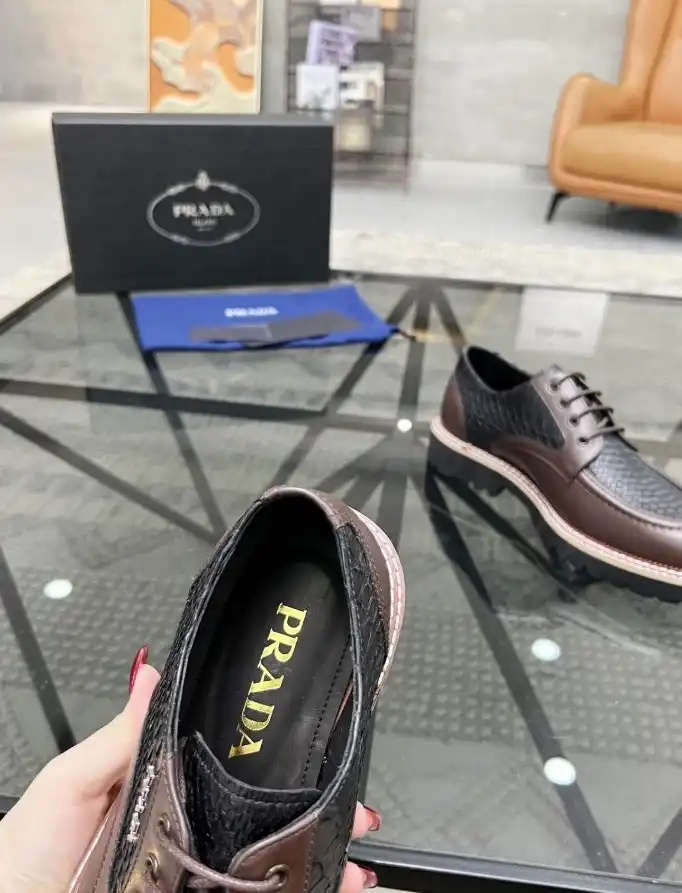 hype Prada Leather Shoes