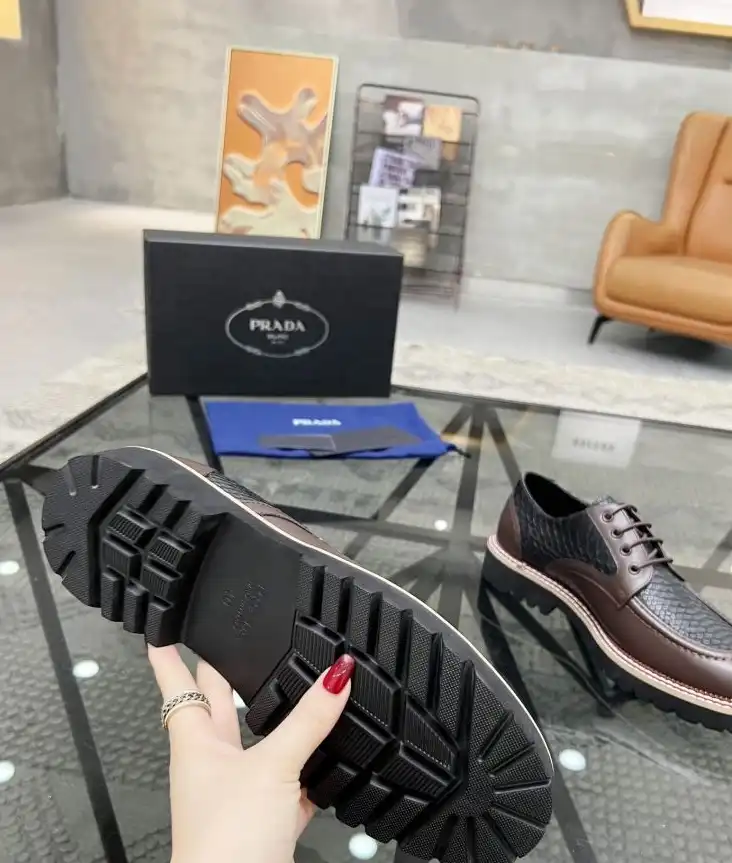 hype Prada Leather Shoes