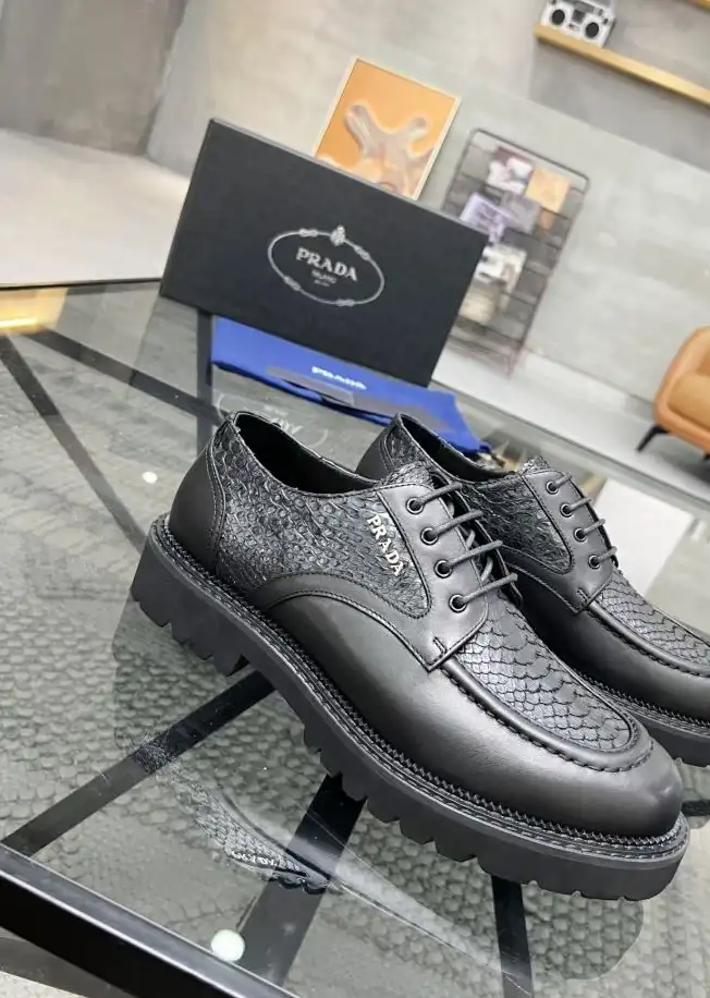 hype Prada Leather Shoes