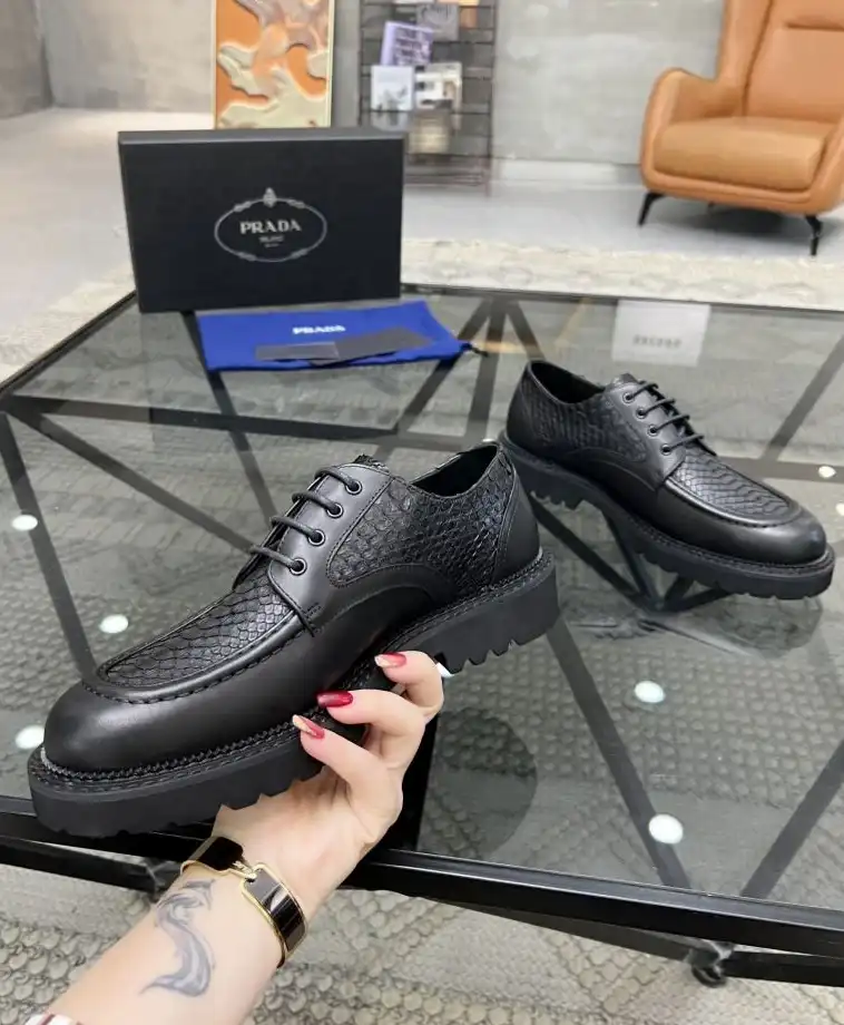 hype Prada Leather Shoes