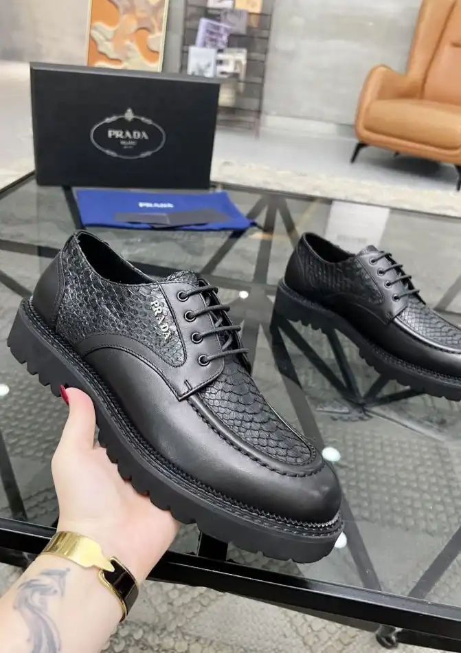 hype Prada Leather Shoes