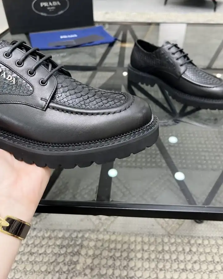 hype Prada Leather Shoes