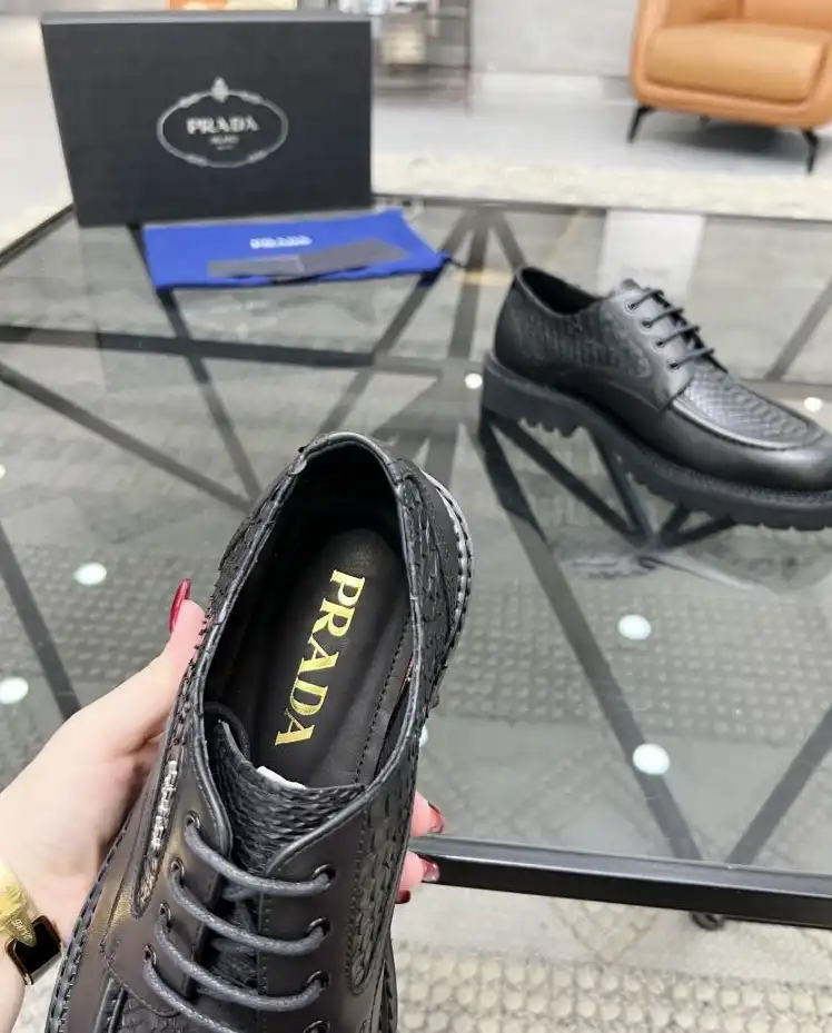 hype Prada Leather Shoes