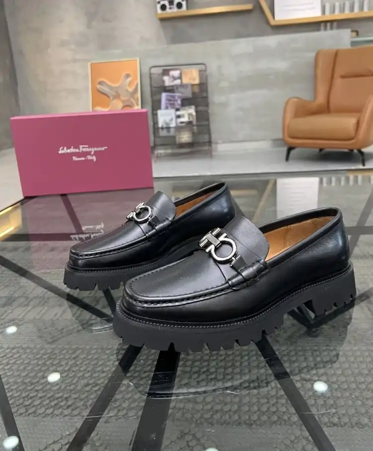 hype Ferragamo Leather Shoes