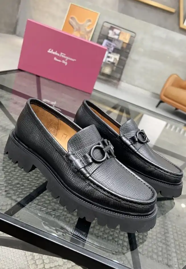 hype Ferragamo Leather Shoes