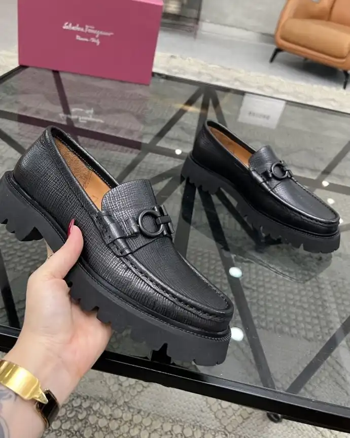 hype Ferragamo Leather Shoes