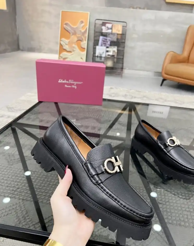 hype Ferragamo Leather Shoes