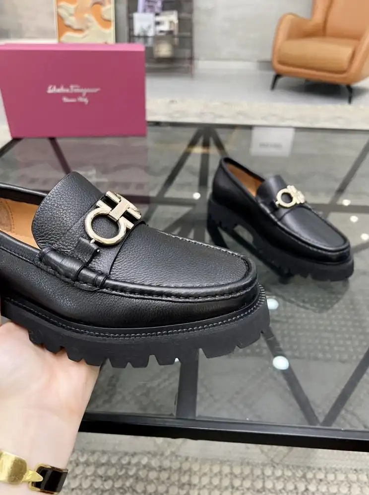 hype Ferragamo Leather Shoes