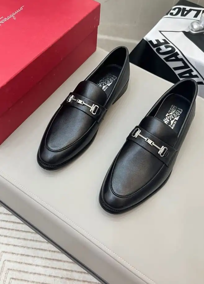 hype Ferragamo Leather Shoes