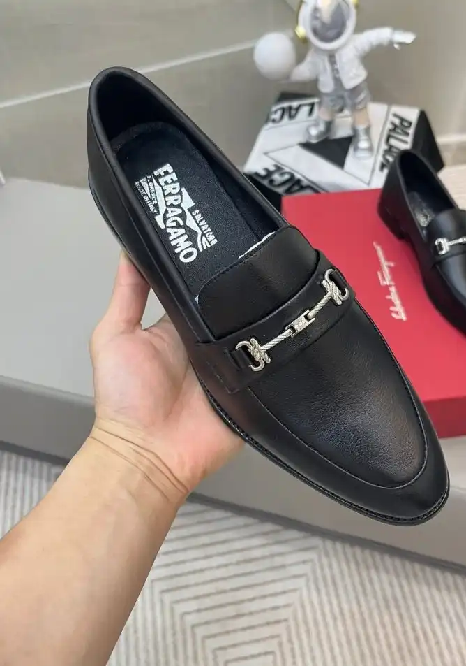 hype Ferragamo Leather Shoes