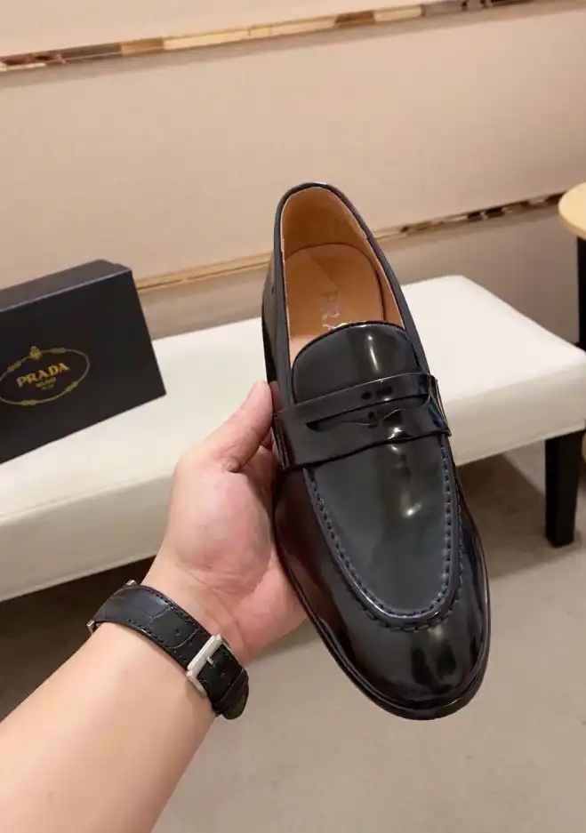 hype Prada Leather Shoes