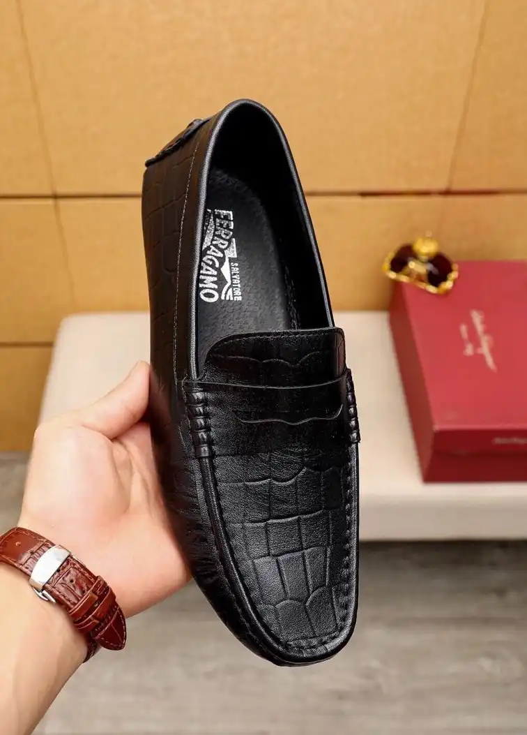 hype Ferragamo Leather Shoes