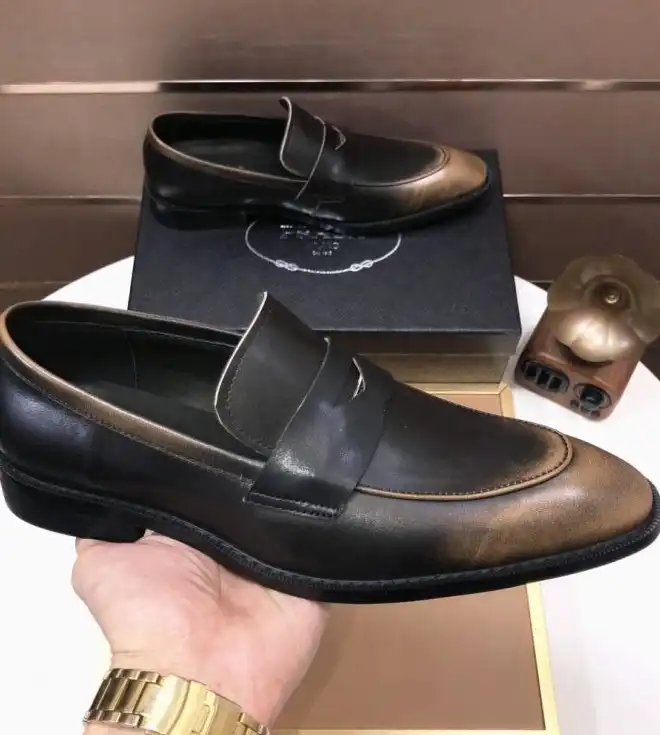 hype Prada Leather Shoes