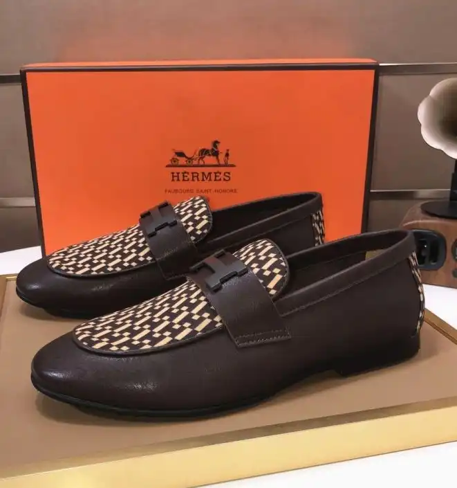 hype Hermes Leather Shoes