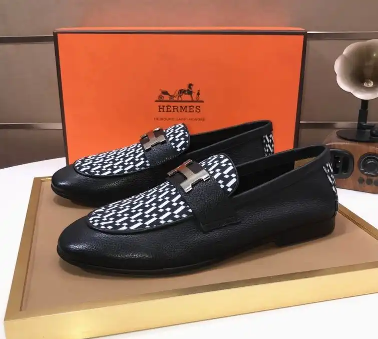 hype Hermes Leather Shoes