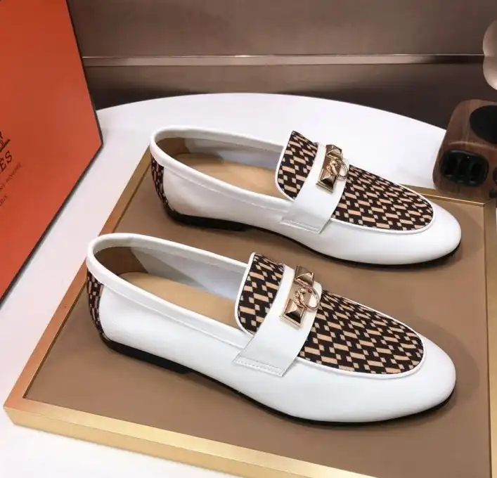 hype Hermes Leather Shoes