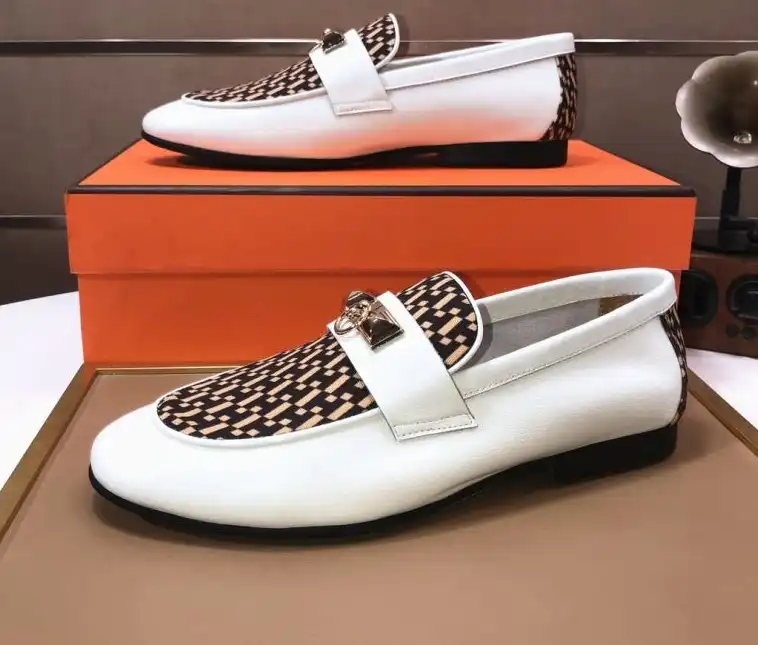 hype Hermes Leather Shoes