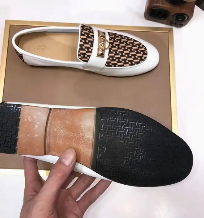 hype Hermes Leather Shoes